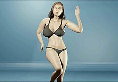 Big tits milf mommy dances nude ass shaking in night club