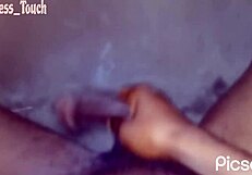 Beat that monster cock solo with oil on your skinny legs now!