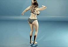 Big tits milf mommy dances nude ass shaking in night club