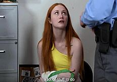 i caught my ginger teen scarlet skies in hot cop threesome with andi avalon