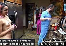 Hey channy crossfire's pussy fucked hard by hot lesbians backstage