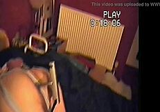 Bisexual Amateur Tied Anal Stuffed with Window Scraper Handle