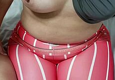 that plump brazilian wife teases her cuck hubby on cam in tight leggings