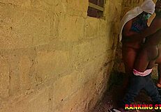 oh man this bbw's juicy curves bounce wild on that big interracial cock outside