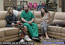 Dr Tampa gives daisy bean intense university entrance physical exam.