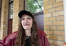 whoa slim ukrainian mari moon cums in eye during berlin scout casting rough fuck