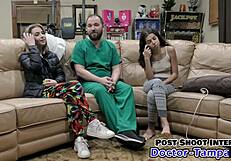 Dr Tampa gives daisy bean intense university entrance physical exam.