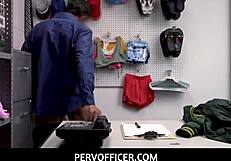 i can't believe emma starletto's getting punished hard by that security guard in the office