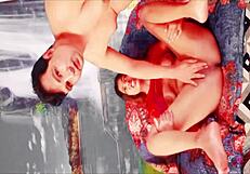 hot redhead babe sucks then rides rumpa21's huge cock hard in homemade rough anal