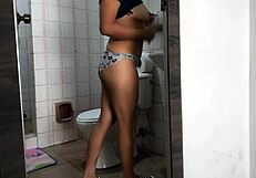 Boss stepdaughter why you undress in bathroom shaking big ass natural tits panties curvy latina homemade