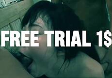 Naughty Japanese babe takes passionate uncensored creampie finish