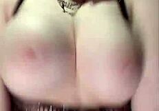 Chubby big tits bounce wildly in homemade play compilation.