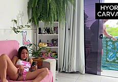 Caught her fingering, now filling her pussy with cum complete?!