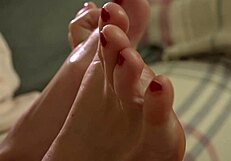 Monster Cock Explodes Cumshot All Over Pretty Milf Feet Fetish