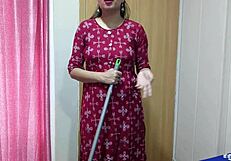 beautiful indian desi sali seduces jija with dirty hindi talk then enjoys his hardcore pounding while cleaning room