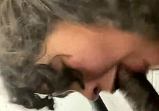 Fat BBW amateur swallows or spits monster BBC load