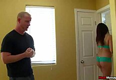 Ready for my mean bikini femdom handjob on your slave cock bitch?