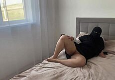 horny arab zalifah skips panties flashes shaved pussy ass for jerkoff