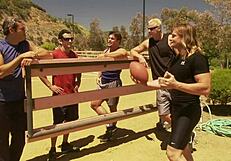 Eva angelina deepthroats thick cock then fucks outdoors in fishnets