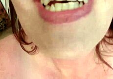 dawnskye1962 caresses smooth white skin and big natural tits solo