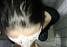 young office slut stays late sucking boss big black cock deep