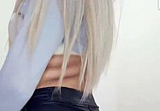 trans webcam babe tries new crossdressing toys 😘