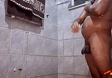 Bent over fucking my sister-in-law's tight asshole in bathroom