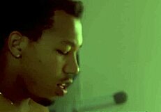 Horny milf stepmom vacuums stepson's black monster cock with deepthroat seduction