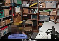 i got caught stealing so this cop bends me over his desk and punishes my teen pussy hard