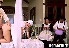 Petite milf jessie serves big tits and ass in amish taboo reality pov