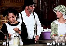 Petite milf jessie serves big tits and ass in amish taboo reality pov