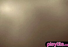 Big ass Asian milf strips lingerie to show hairy pussy outdoors