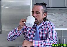 Stepdad roughly punishes lily larimar's tight pussy and tits