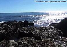 African prostitute shows off her juicy ass on nudist beach