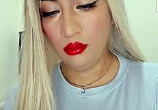 trans webcam babe tries new crossdressing toys 😘