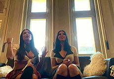 oh man kira queen n anissa kate got creampied bad for skippin homework with them big cocks