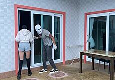 WE SNEAK IN AND FUCK HARD ON THEIR BED DOGGYSTYLE COWGIRL STYLE!