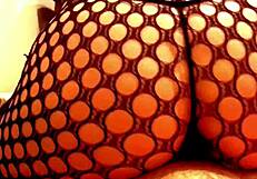Sexy lingerie girl bends over showing asshole in fishnets thong for monster cock anal blowjob