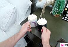 i give sloppy blowjob under christmas tree