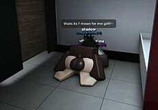 quick roblox bathroom hookup with hot babe