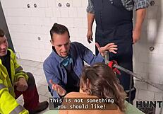 Hunt4k: 18+ teen's tight shaved pussy milks rich old guy's cock during work shift cuckold watch!