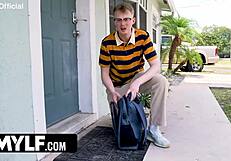 elisa's all about showing young guys how to fuck her big fake tits right