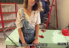 Hunt4k: 18+ teen's tight shaved pussy milks rich old guy's cock during work shift cuckold watch!