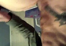 quick doggystyle with sexy tight blonde's big ass bouncing