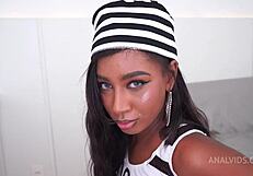 brazilian ebony princess jasminy villar gets handcuffed for intense play