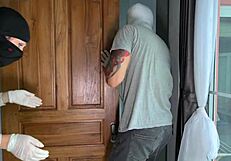 WE SNEAK IN AND FUCK HARD ON THEIR BED DOGGYSTYLE COWGIRL STYLE!