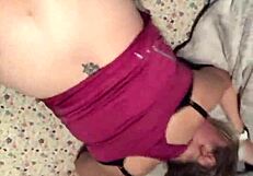 quick doggystyle with sexy tight blonde's big ass bouncing