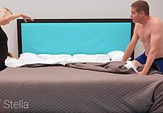 mature stepsiblings bed share reunion ignites hardcore heat