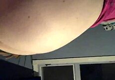 quick doggystyle with sexy tight blonde's big ass bouncing