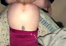 quick doggystyle with sexy tight blonde's big ass bouncing